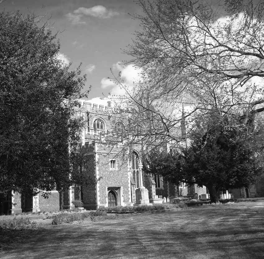 Croydon Minster Garden (Orange filter)