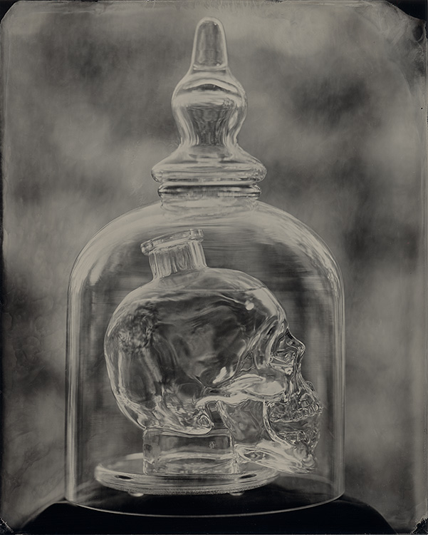 Crystal Skull Under Glass