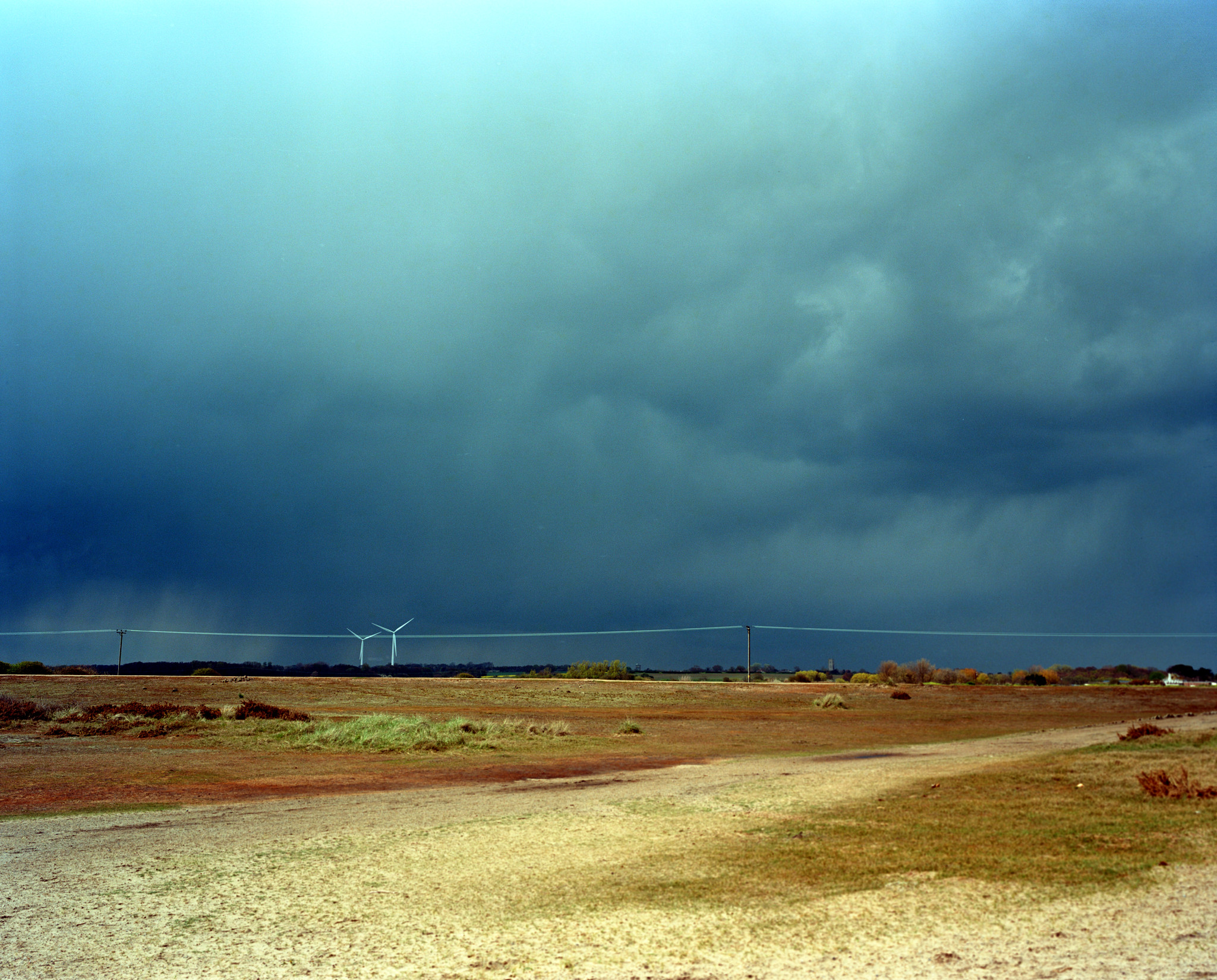 Dark spring sky