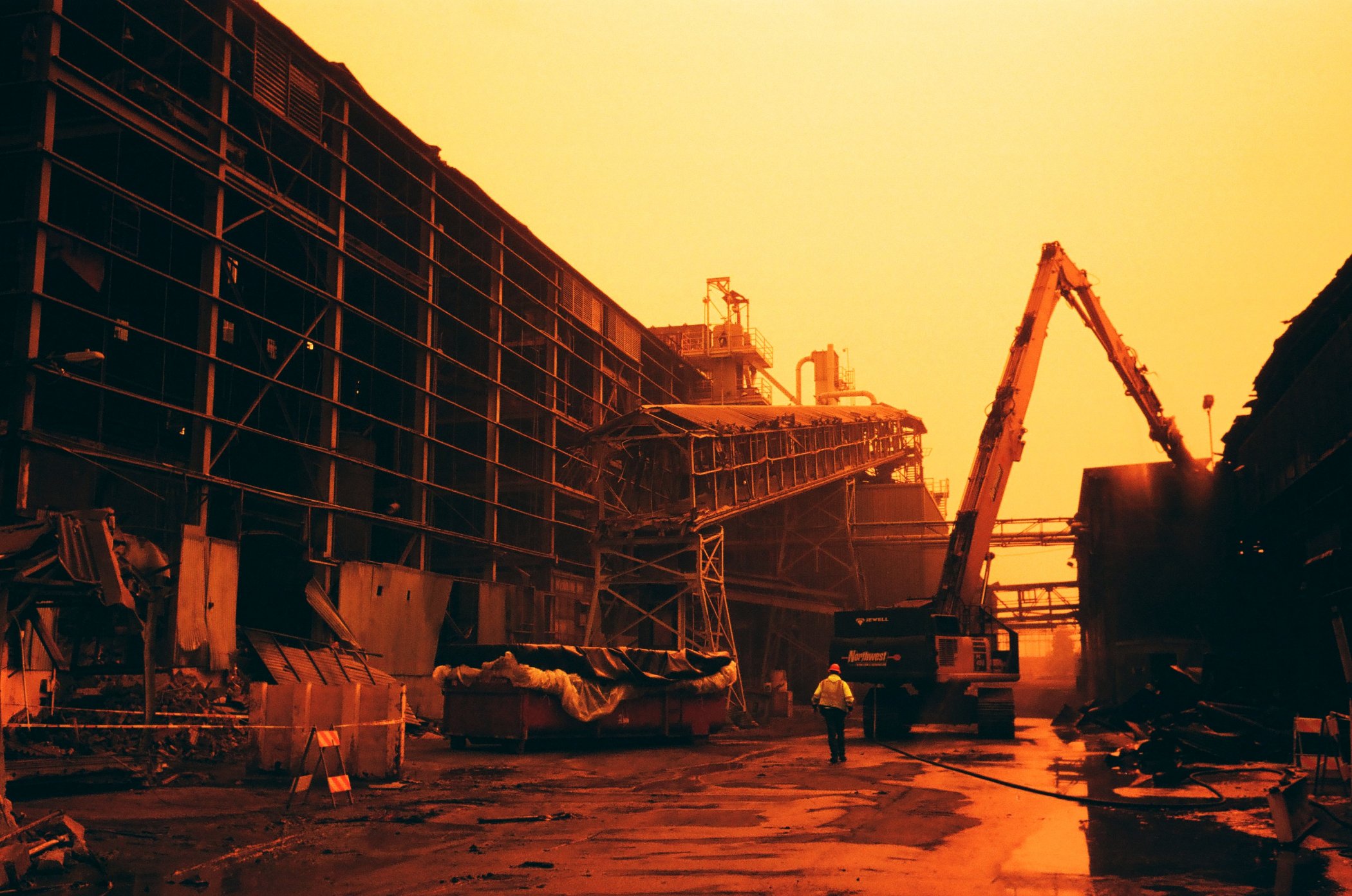 Demolition in redscale