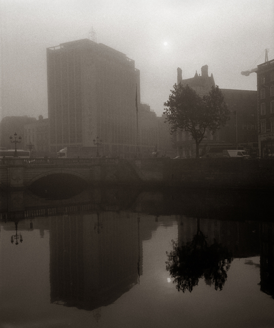 Dublin misty autumn morning