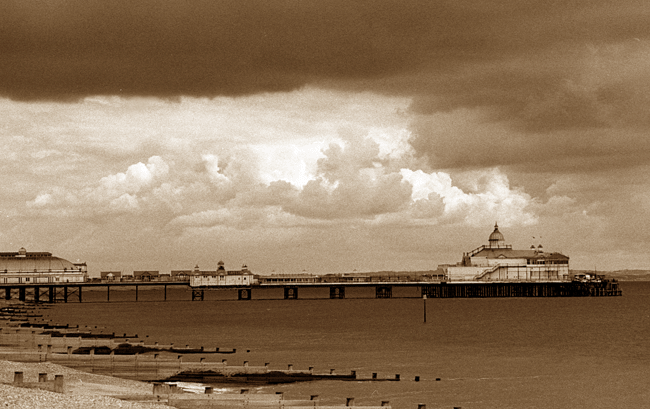 Eastbourne pier and clouds
