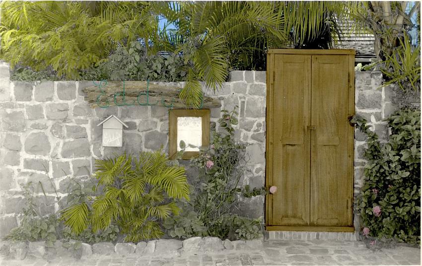 Eddy's Door, St Barthelemy (hand-colored)