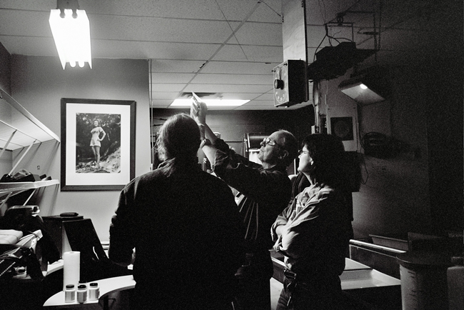 Evan- Tim Rudman in the Lith Printing 2 Workshop