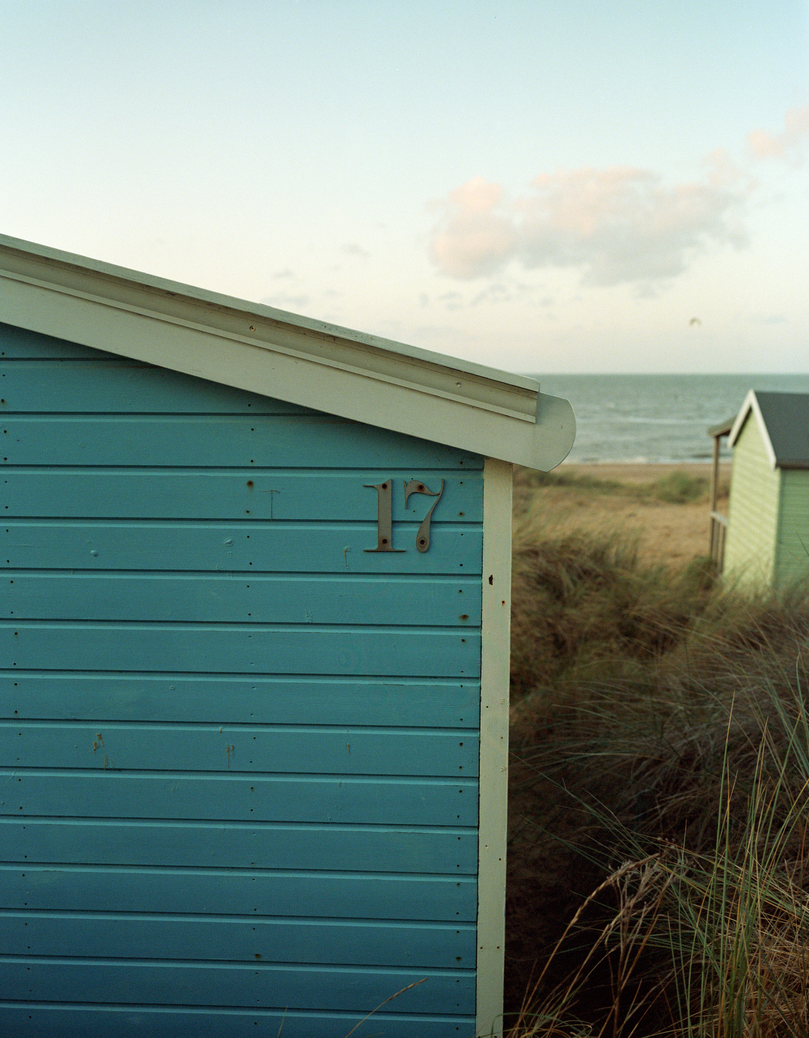 Fading light - winter beach huts - 2