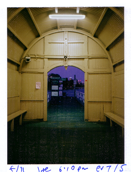 Ferry wharf evening interior