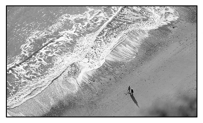 Figures on the beach