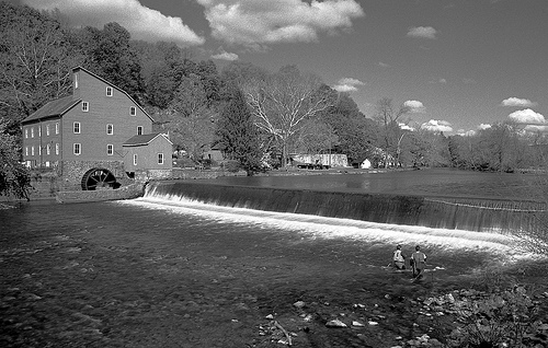 Fishing at the Red Mill, Clinton N.J.