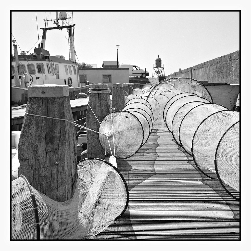 Fishing traps out in the sun for drying