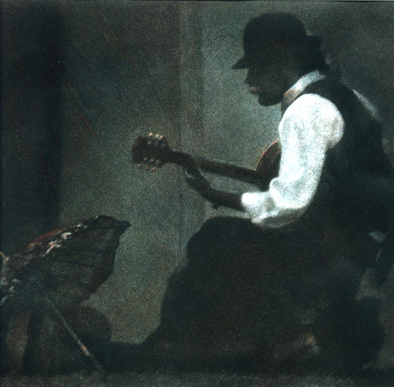 French Quarter Scene - Bromoil