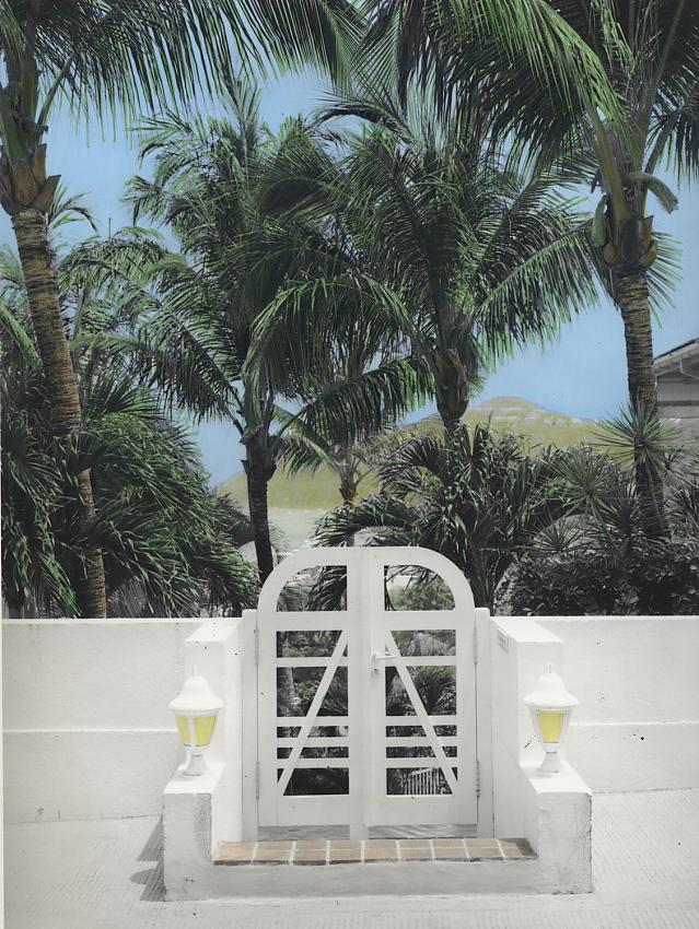 Gate,St Barth (hand-colored)
