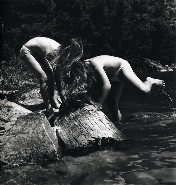 Girls by the lake