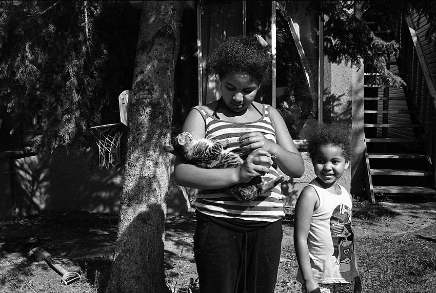 Girls With Kitten, 11th St.