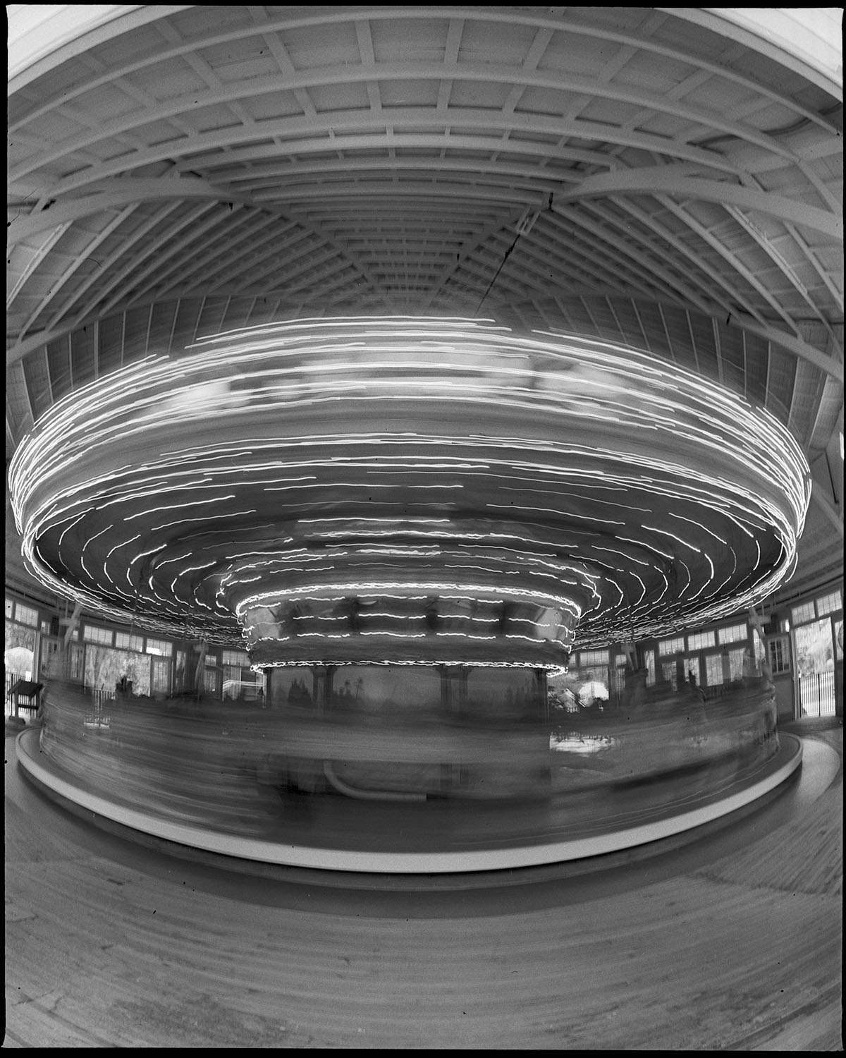 Glen Echo Carousel, Fisheye, Vertical
