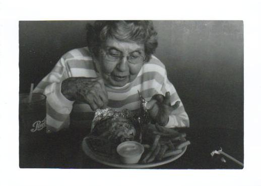 Grandma at the Honey Garden