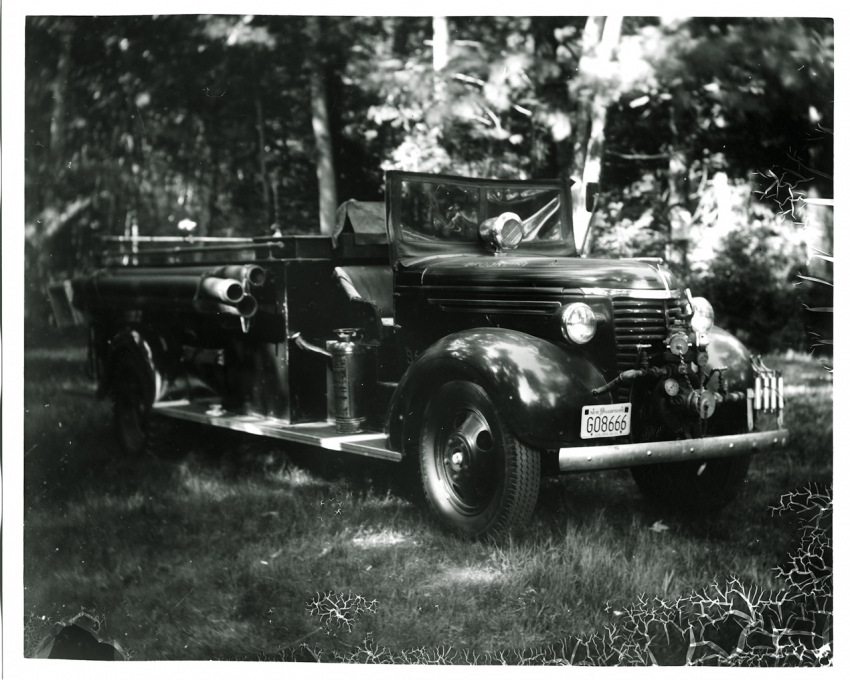 Hand-coated Dry Plate - Brookline Engine 3
