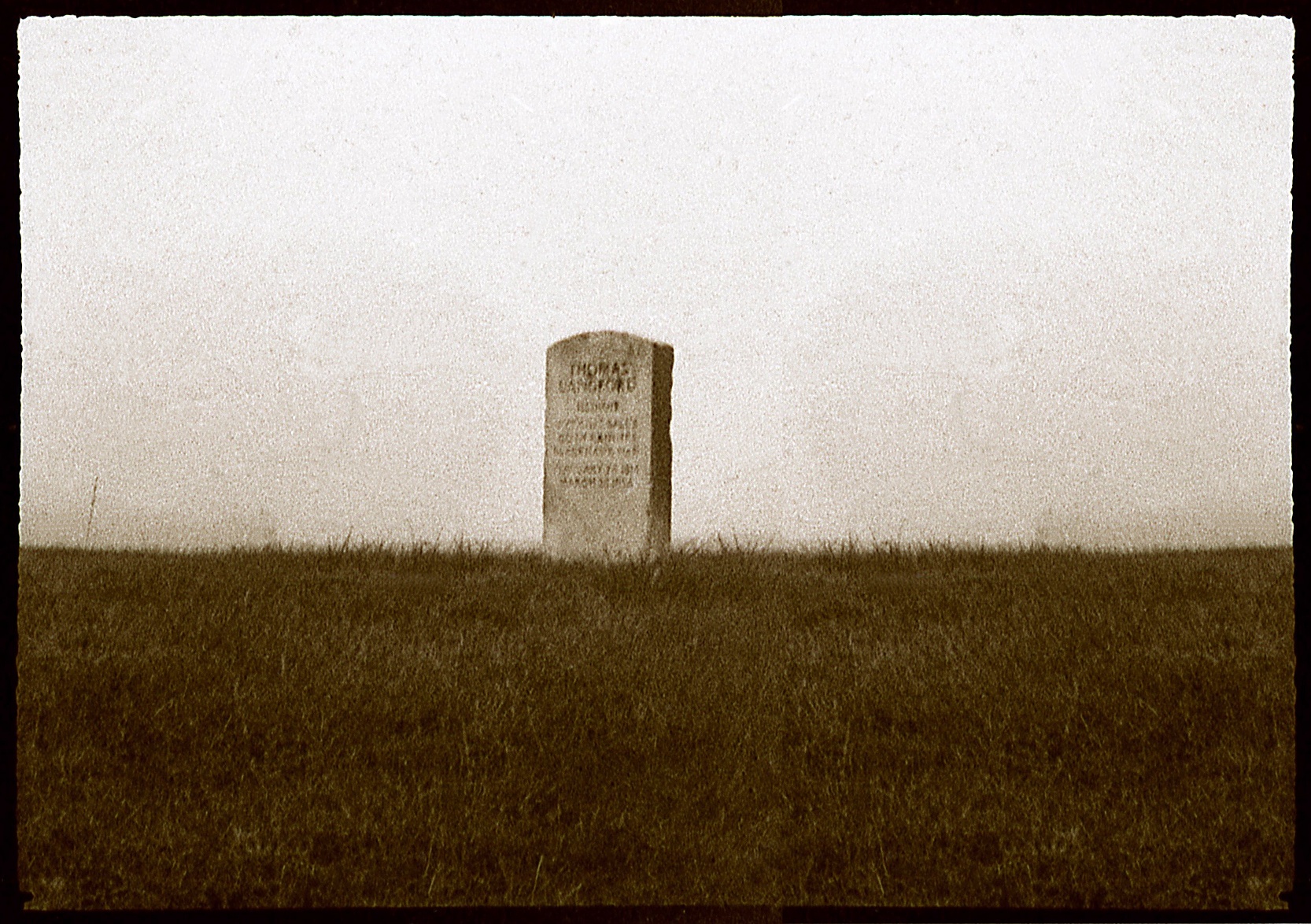 Headstone In The Fog