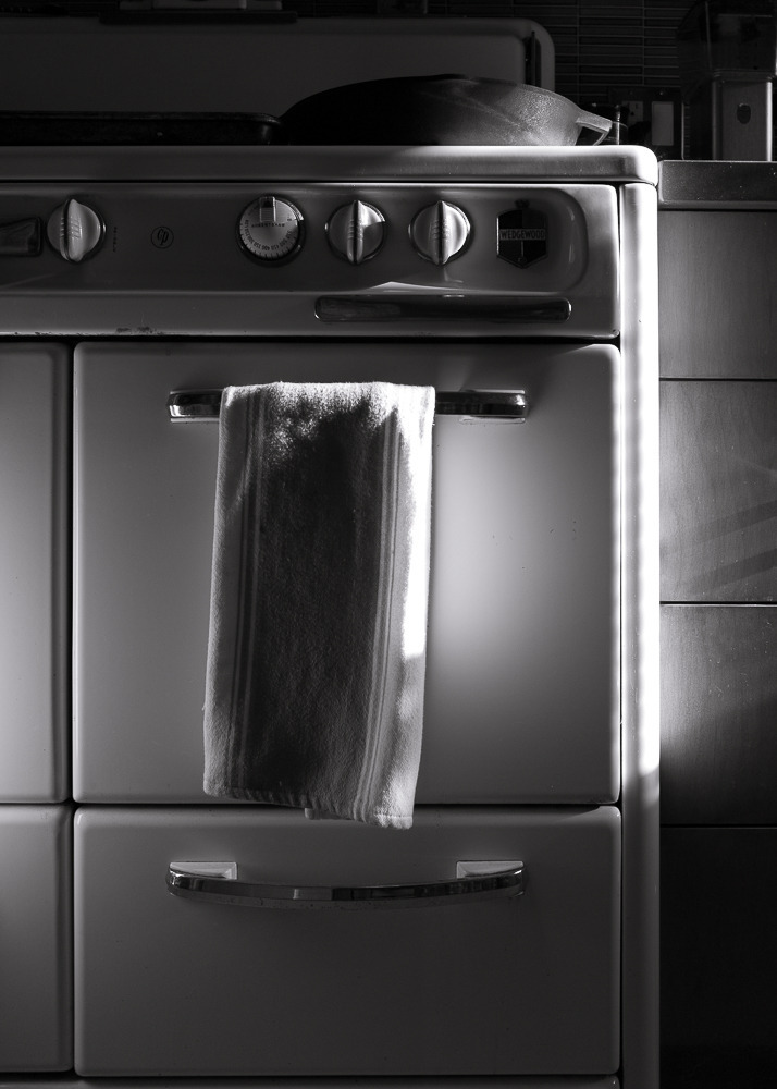 her stove at sunrise