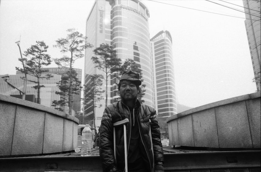 Homeless man in Seoul