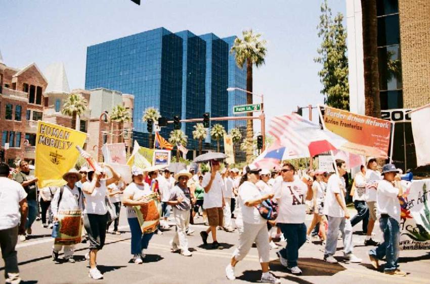 Ilegal Aliens And Their Supporters Protest Discrimination