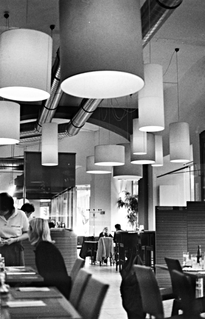 In a restaurant