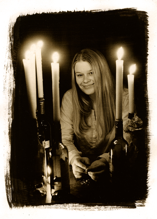 Kasia and candles.