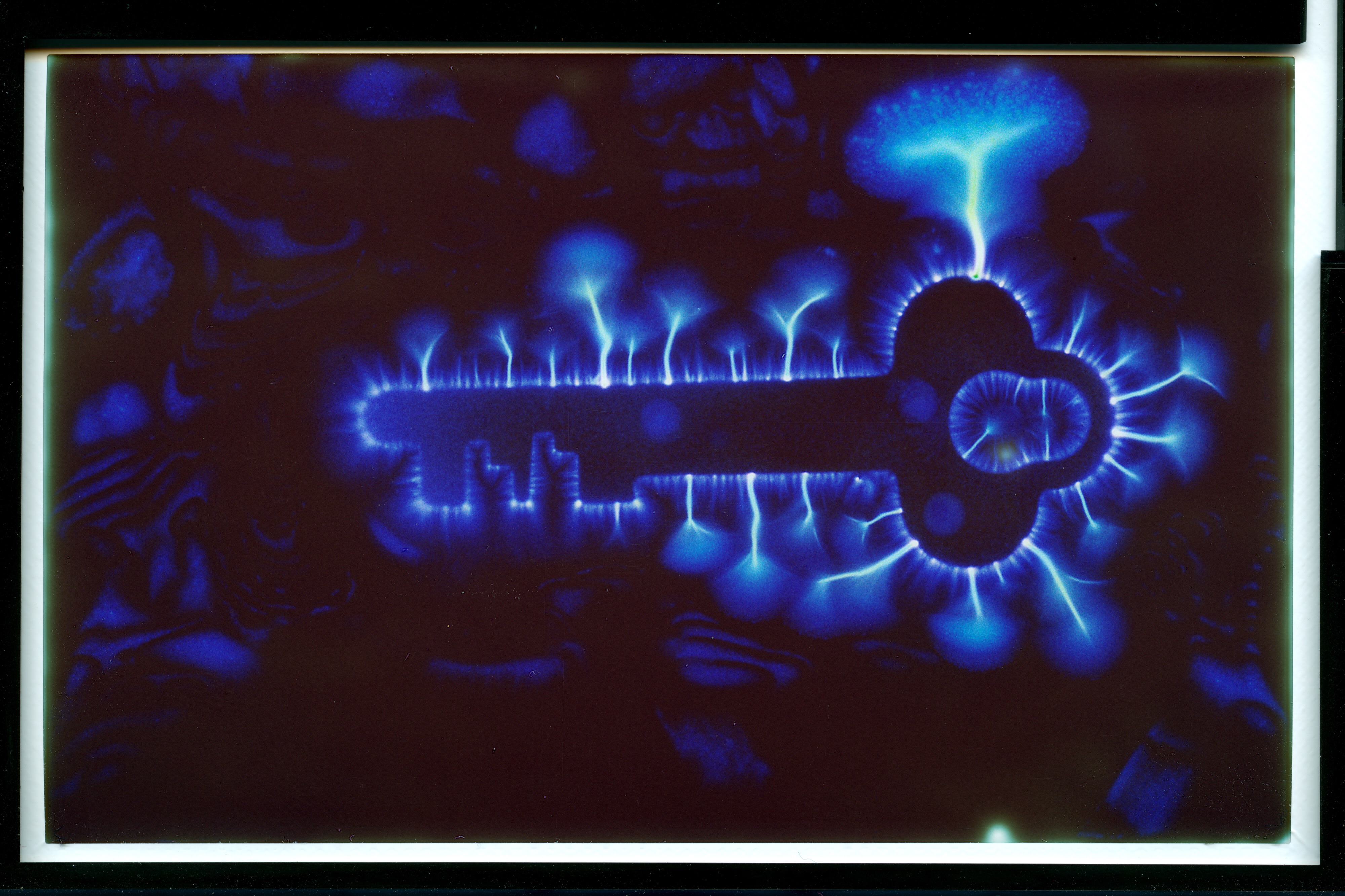 Kirlian photo on Instax wide film