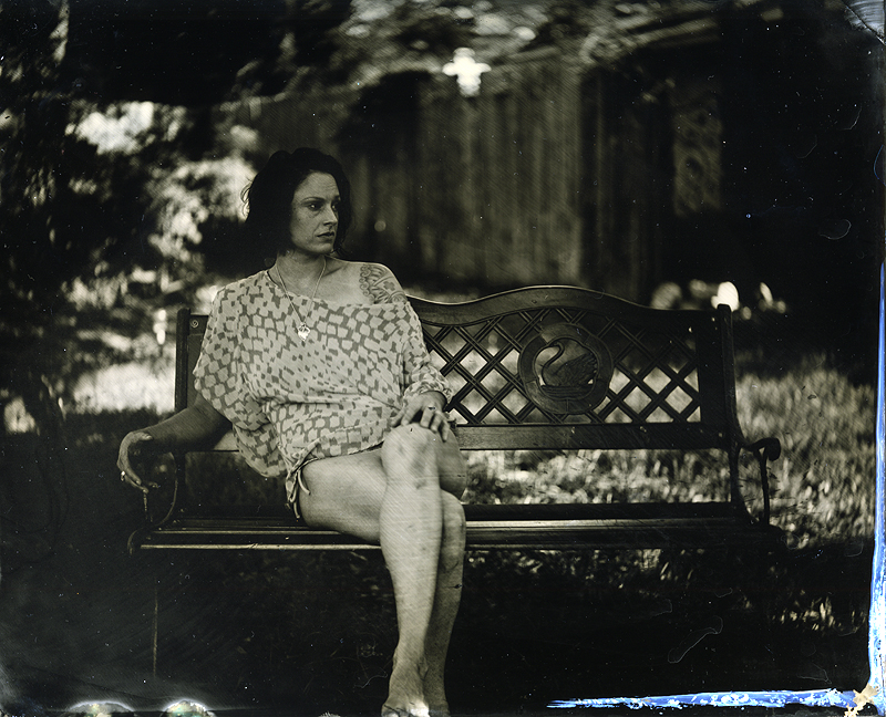Lady on a bench