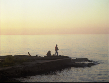 Lake Ontario Fishermen at Sunset