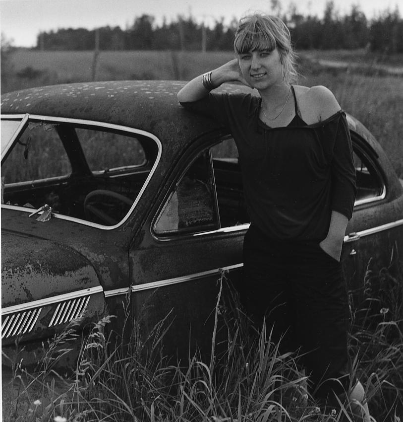 Leslie with Old Car 2