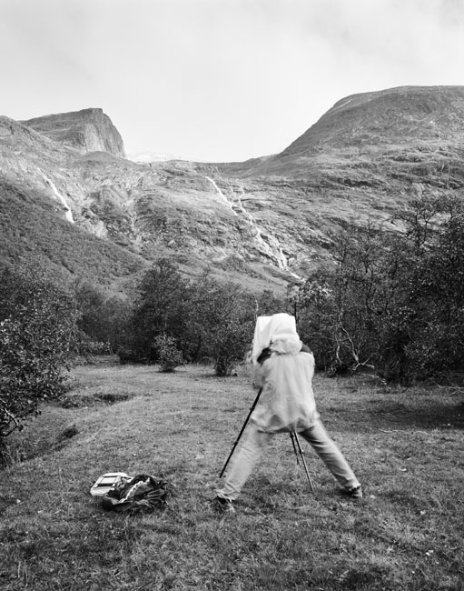 LF photographer in the field. Loen, Norway