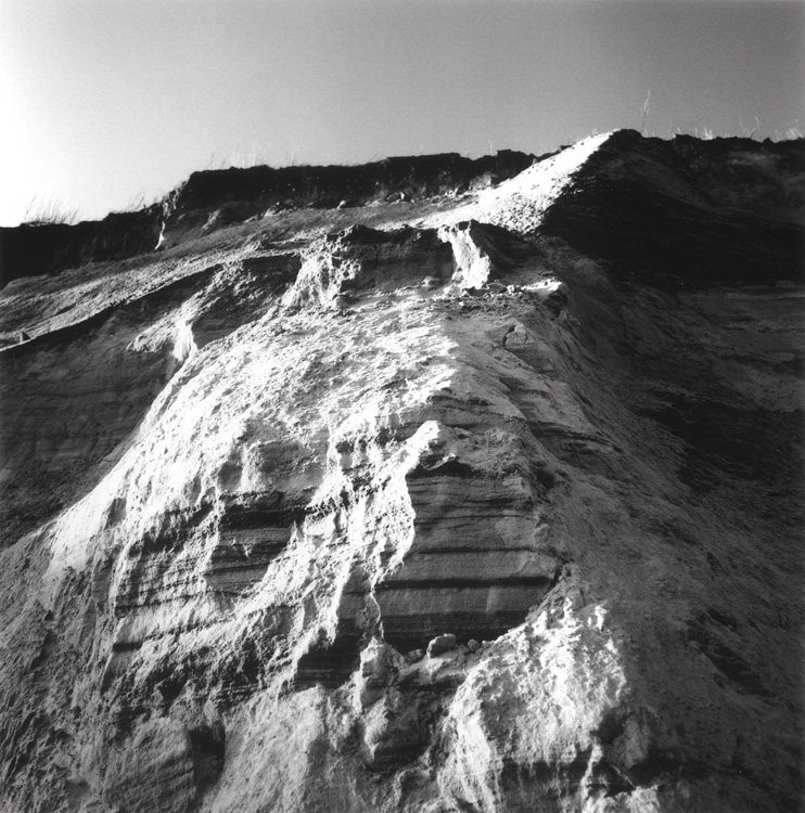 Light On Fragile Cliff, Suffolk, Uk.