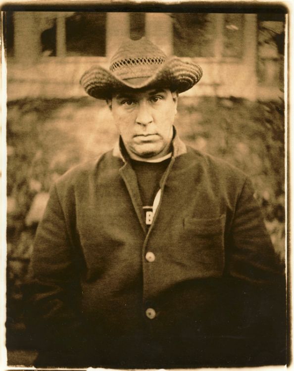 Lith paper neg self portrait