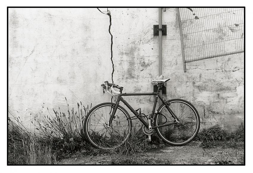 locked up bicycle