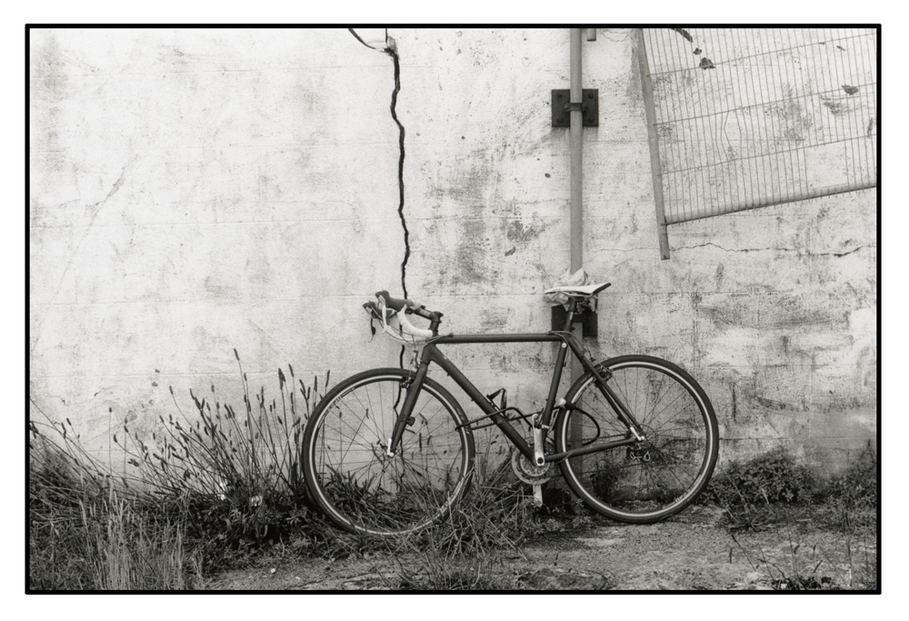locked up bicycle