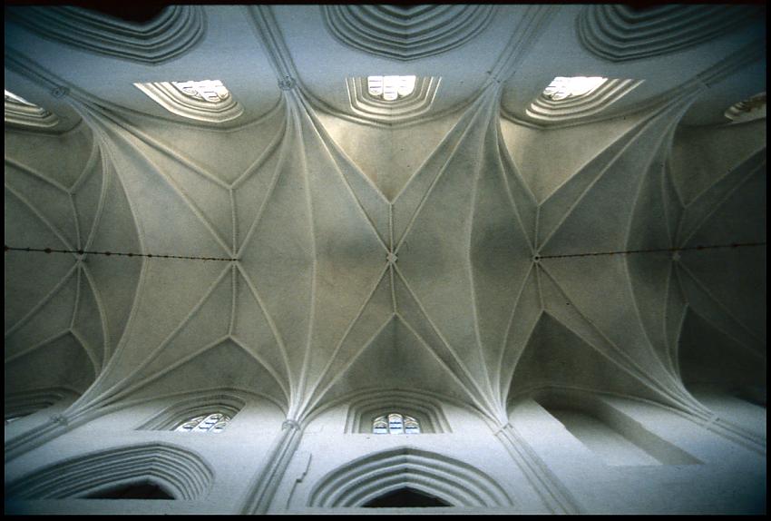 Looking up in Sct. Knud Kirke, Denmark - entry MSA July-Aug 14
