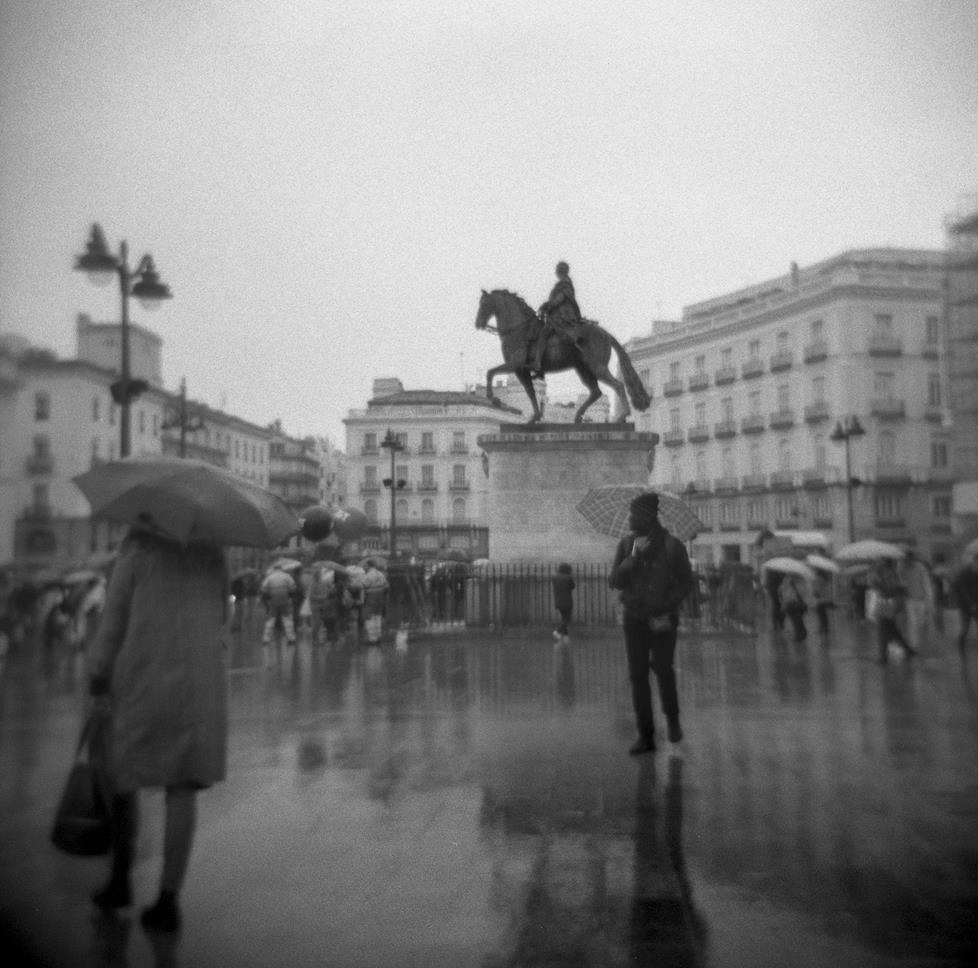 Madrid under the rain