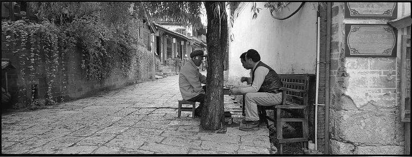 Mah jong on the corner, Lijiang China (2009)