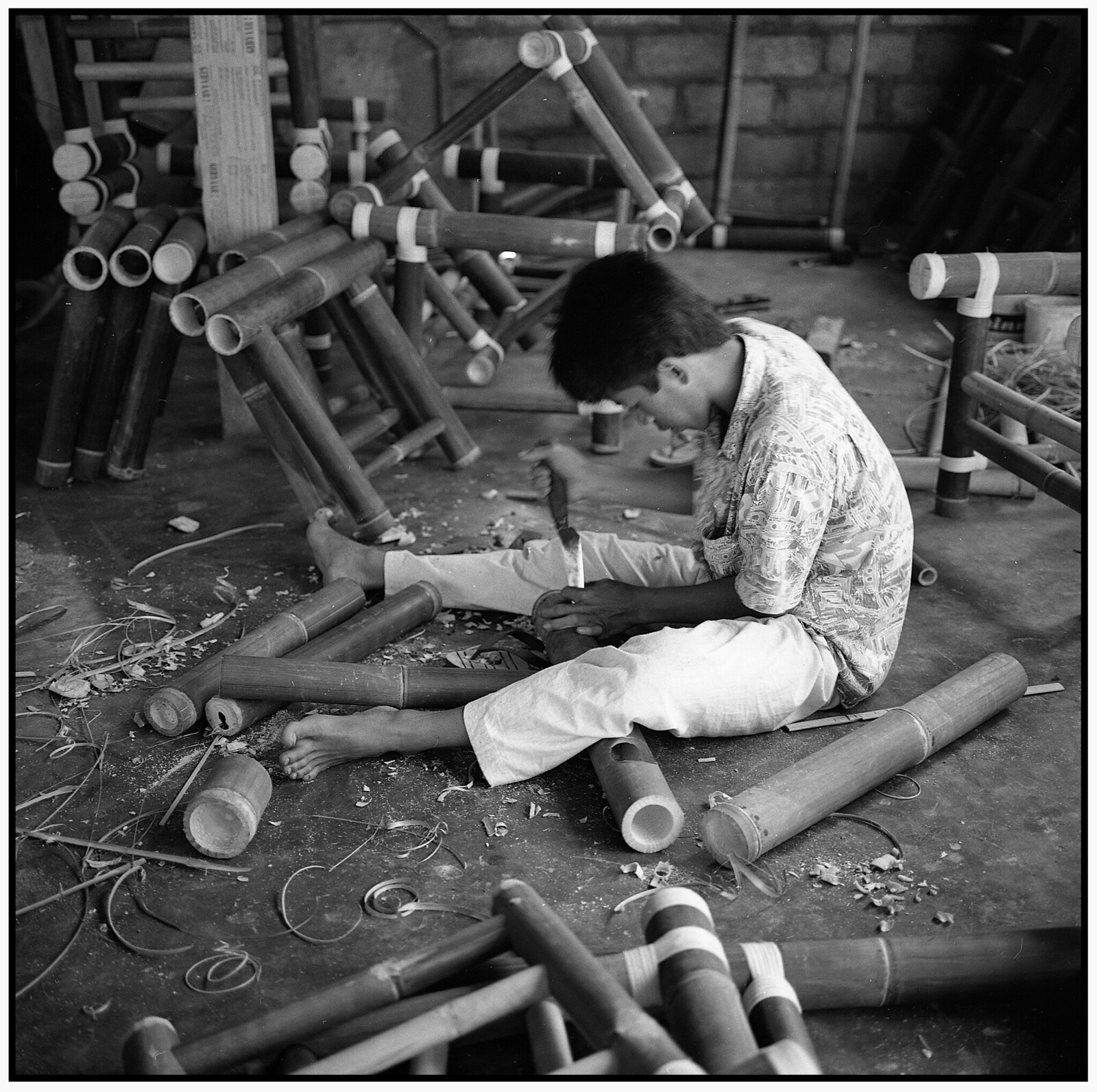 Making furniture. Bali