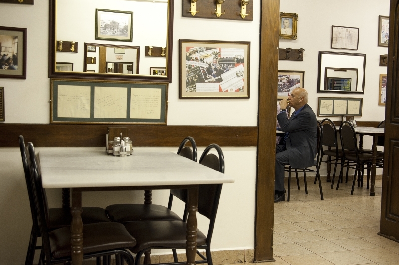 Man having a quiet coffee in Istanbul