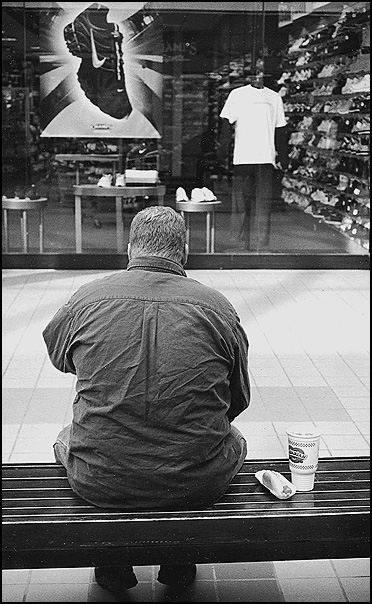 Man With Hot Dog and Soda