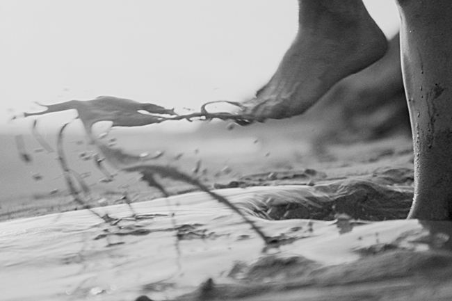 Maria playing with mud