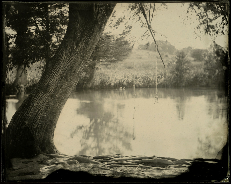 Medina River - rope swing and cypress