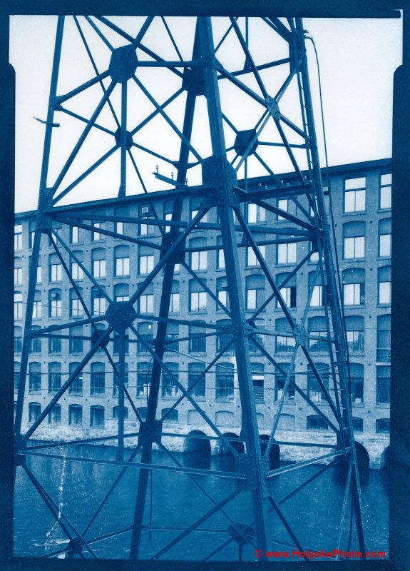 Metal Tower Now in Cyanotype