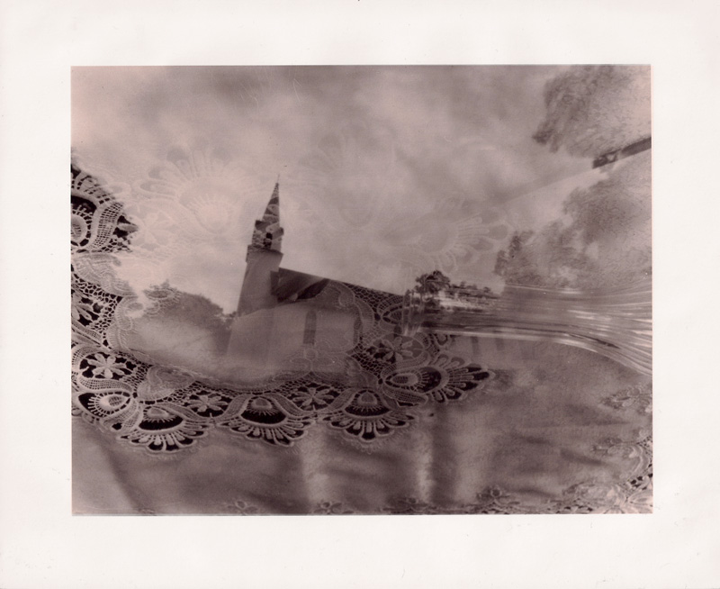Mission Church double exposure - Wine Print