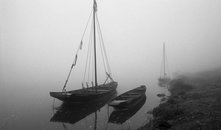 Misty day on river Loire