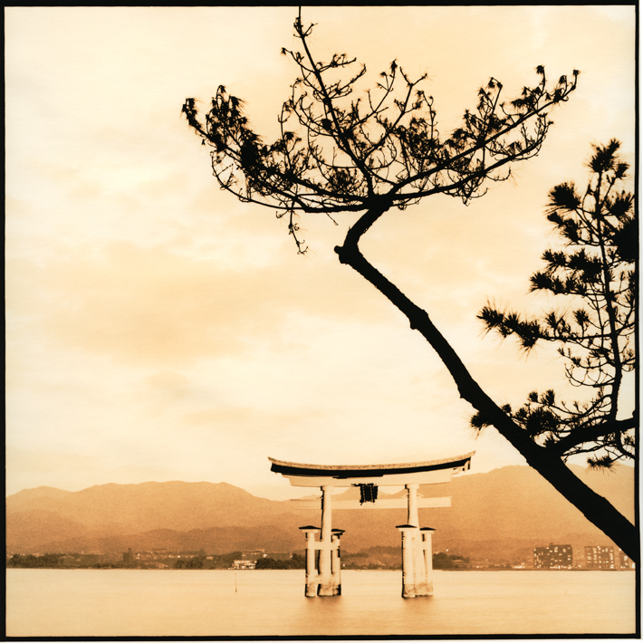 Miyajima torii at night