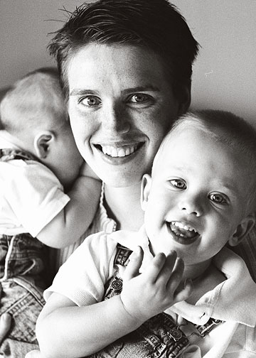 Mom and sons