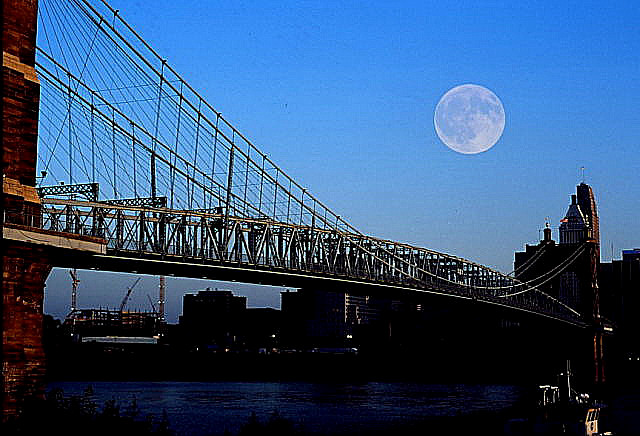 Moon over the bridge