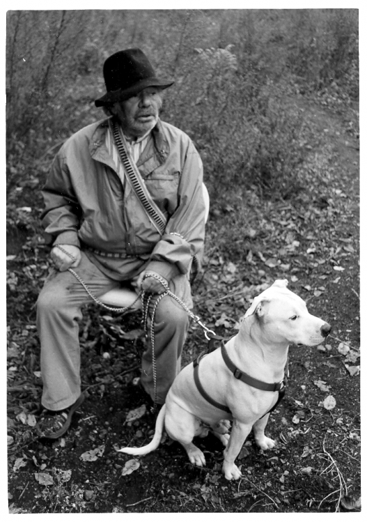 Mr. Dunn-Hill and his dog